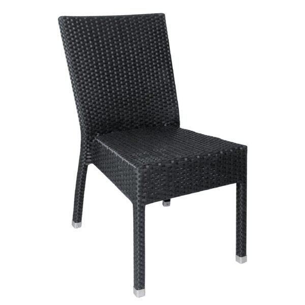 Bolero Wicker Side Chair Charcoal (Pack 4) - Image 7