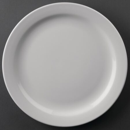 Olympia Athena Narrow Rimmed Plate - 226mm (Box 12)