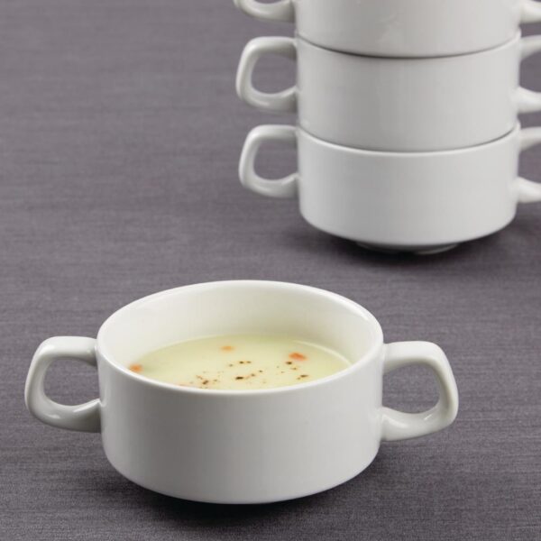 Olympia Athena Stacking Soup Bowl - 290ml (Box 12) - Image 8