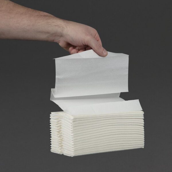 PR BUSTER - Jantex White C Fold Hand Towels 2ply (Pack of 15 x 157 sheets) - Image 4