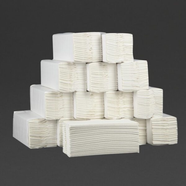 PR BUSTER - Jantex White C Fold Hand Towels 2ply (Pack of 15 x 157 sheets) - Image 5