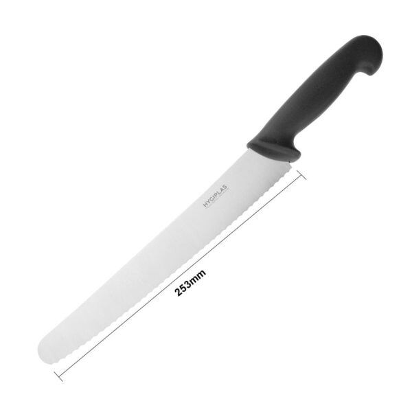 Hygiplas Serrated Pastry Knife Black - 10" - Image 5