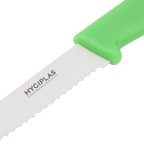 Hygiplas Tomato Serrated Knife Green - 4" - Image 3