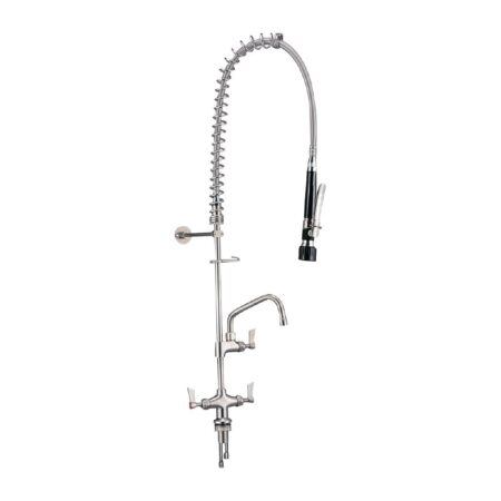 3monkeez Dual Hob Mounted Pre-rinse Unit with Pot Filler Black Handle (B2B)