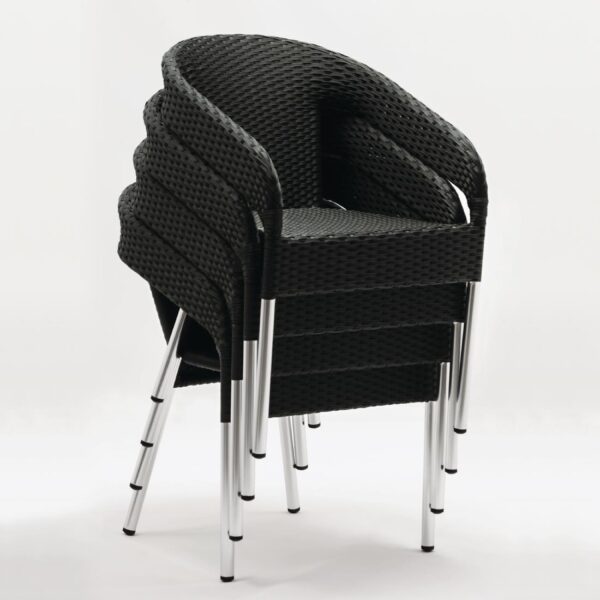Bolero Wicker Wraparound Bistro Chair (Pack 4) - Image 8