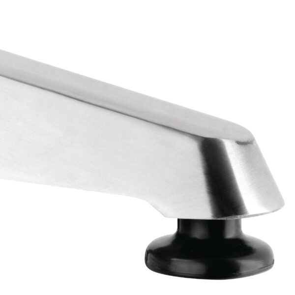Bolero Square Pedestal Bistro Table Ash & Alu Top - 700mm - Image 3