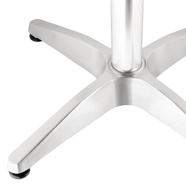 Bolero Square Pedestal Bistro Table Ash & Alu Top - 700mm - Image 4