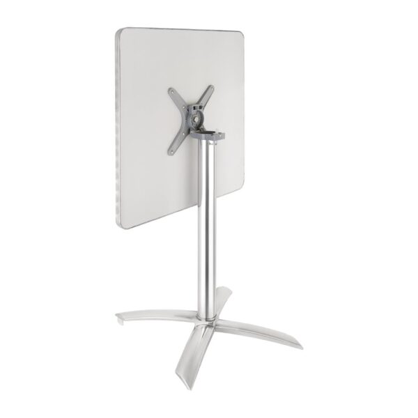 Bolero Square Pedestal Bistro Table St/St Flip Top - 600mm - Image 2