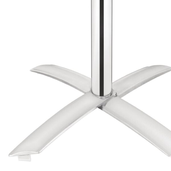 Bolero Square Pedestal Bistro Table St/St Flip Top - 600mm - Image 3