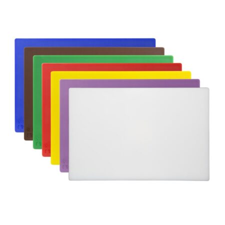 Hygiplas AntiBacterial Low Density Set of 7 Chopping Board Set - 450x300x10mm