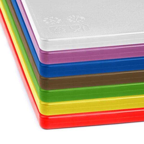Hygiplas AntiBacterial Low Density Set of 7 Chopping Board Set - 450x300x10mm - Image 3
