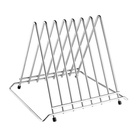 Hygiplas Stainless Steel Heavy Duty Chopping Board Rack - 7 Slots
