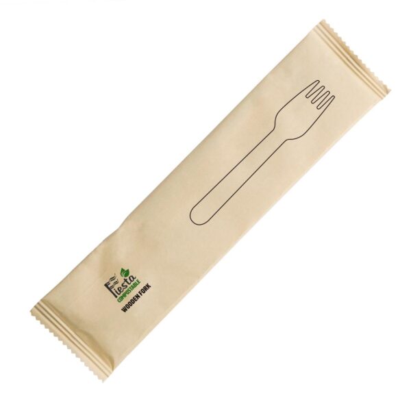 Fiesta Compostable Individually Wrapped Fork (Pack 500) - Image 2