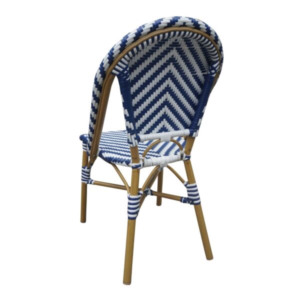 Bolero Parisian Style Wicker Side Chair Blue (Box 2) - Image 5