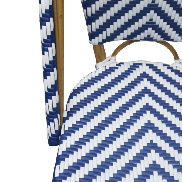 Bolero Parisian Style Wicker Side Chair Blue (Box 2) - Image 6