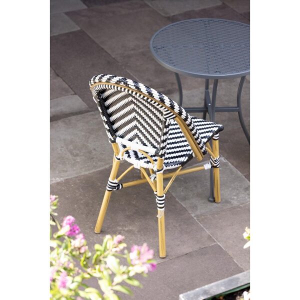 Bolero Parisian Style Wicker Side Chair Black (Box 2) - Image 4