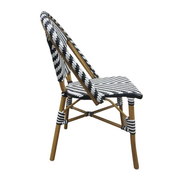 Bolero Parisian Style Wicker Side Chair Black (Box 2) - Image 5