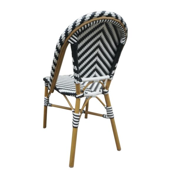 Bolero Parisian Style Wicker Side Chair Black (Box 2) - Image 6