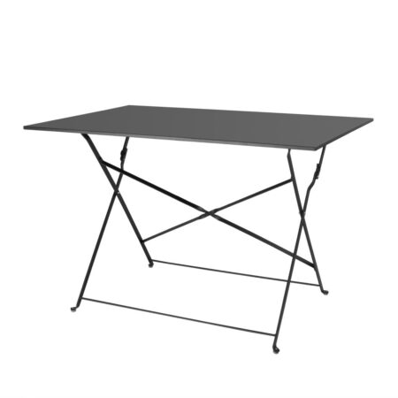 Bolero Black Pavement Style Folding Table - 1100x700mm
