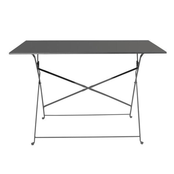 Bolero Black Pavement Style Folding Table - 1100x700mm - Image 2