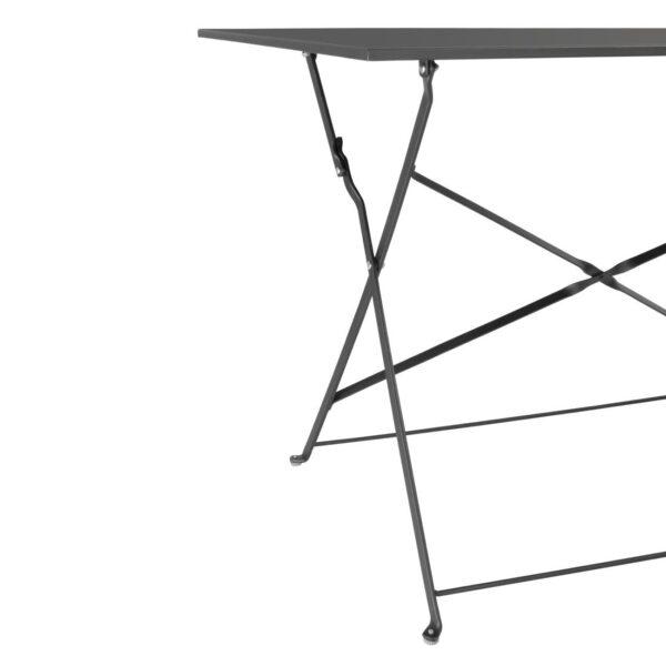 Bolero Black Pavement Style Folding Table - 1100x700mm - Image 3