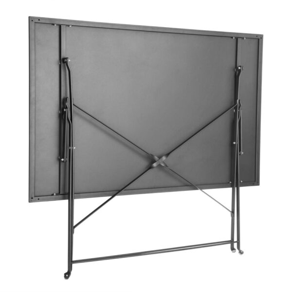 Bolero Black Pavement Style Folding Table - 1100x700mm - Image 4
