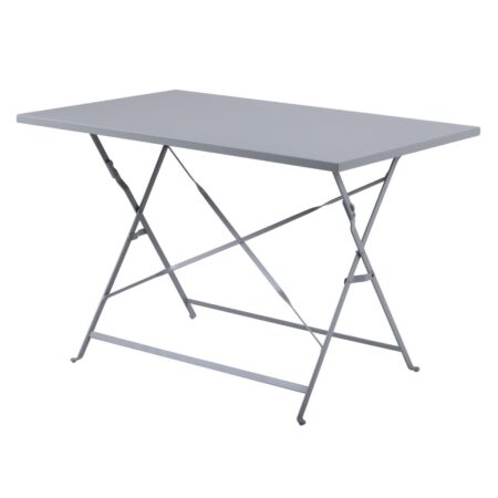 Bolero Grey Pavement Style Folding Table - 1100x700mm