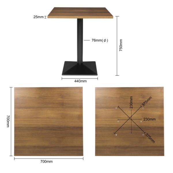 Bolero Complete Table Square - 700mm - Image 6