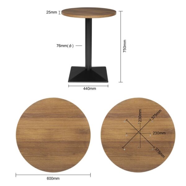 Bolero Complete Table Round - 600mm - Image 6