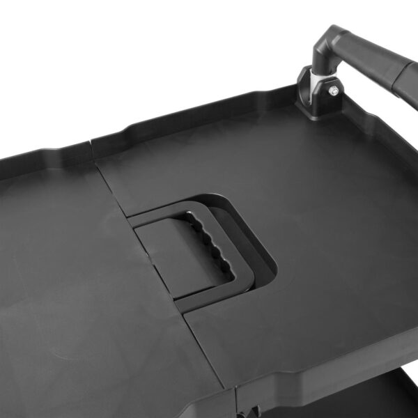 Vogue 3 Tier PP Folding Trolley Black - 835x645x405mm - Image 5
