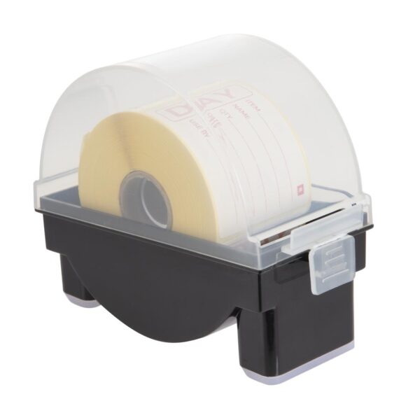 Hygiplas Removable Food Prep Label 2x2.5'' (Roll 500) with Plastic Dispenser - Image 2