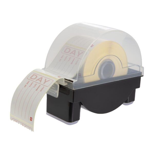 Hygiplas Removable Food Prep Label 2x2.5'' (Roll 500) with Plastic Dispenser - Image 5