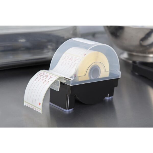 Hygiplas Removable Food Prep Label 2x2.5'' (Roll 500) with Plastic Dispenser - Image 6