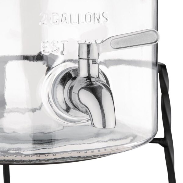 Glass Retro Water Dispenser with Base - 8.5Ltr 460(h)x200(w)x210(d)mm - Image 4