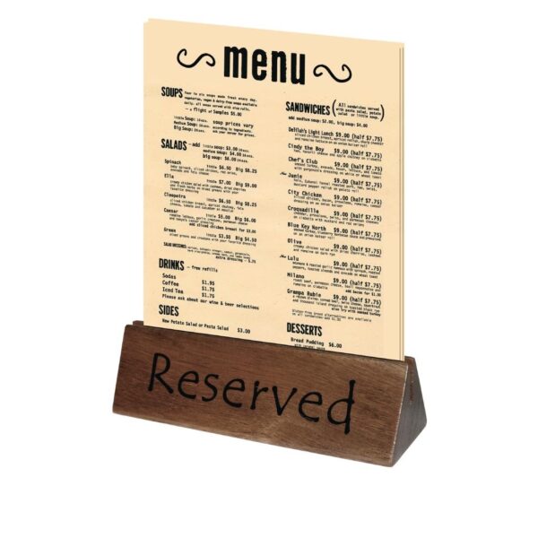 Wooden Reserved Sign/Menu Holder (Pack 10) - Image 3