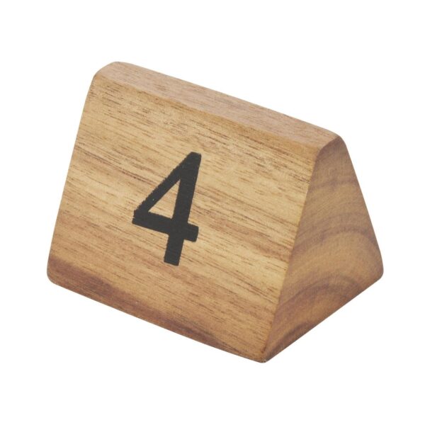 Wooden Table Number Signs Nos 1-10 (Set of 10) - Image 2