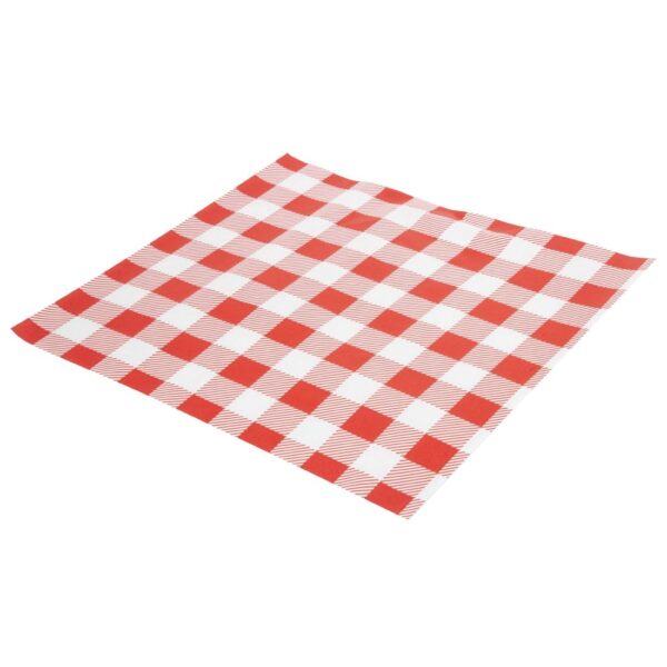 Red Gingham Greaseproof Paper - 250x250mm (Pack 200) - Image 4