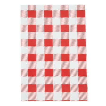 Red Gingham Greaseproof Paper - 190x310mm (Pack 200)