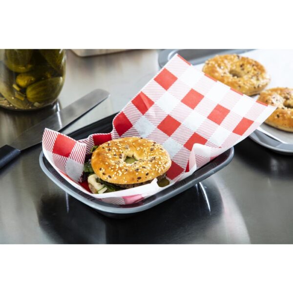 Red Gingham Greaseproof Paper - 190x310mm (Pack 200) - Image 5