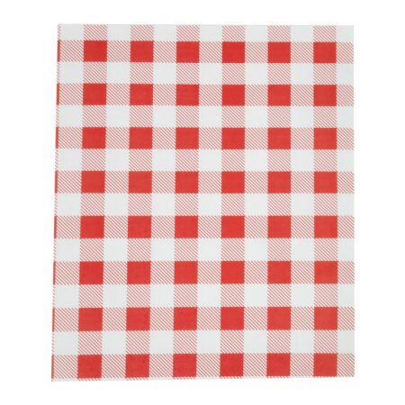 Red Gingham Greaseproof Paper - 310x380mm (Pack 200)
