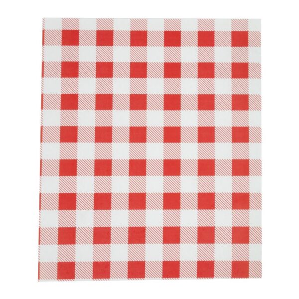 Red Gingham Greaseproof Paper - 310x380mm (Pack 200)