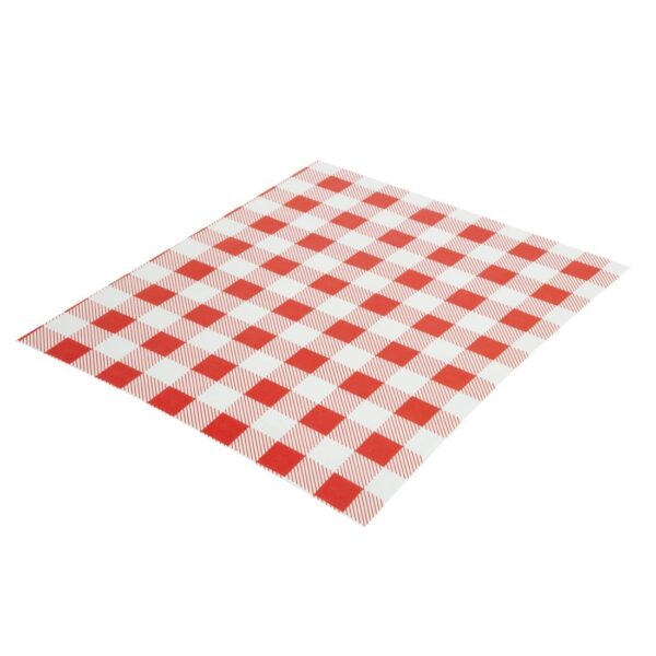 Red Gingham Greaseproof Paper - 310x380mm (Pack 200) - Image 2