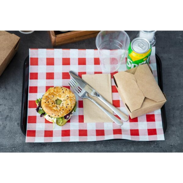 Red Gingham Greaseproof Paper - 310x380mm (Pack 200) - Image 5