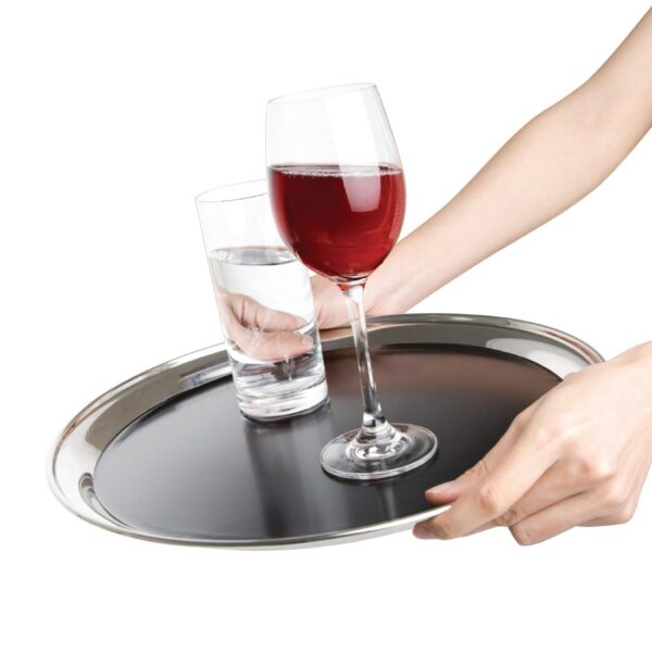 Non-Slip Tray St/St Matt Black - 355mm 14" - Image 4