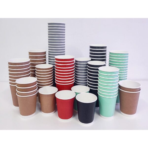 Fiesta Recyclable Hot Cup Ripple Wall Black 8oz (Sleeve 25) - Image 5