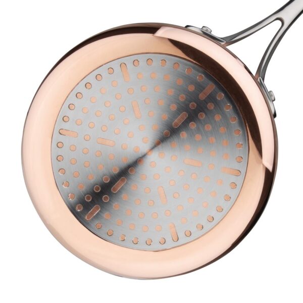 Vogue Induction Tri-Wall Copper Sauce Pan - 180mm 7" - Image 4