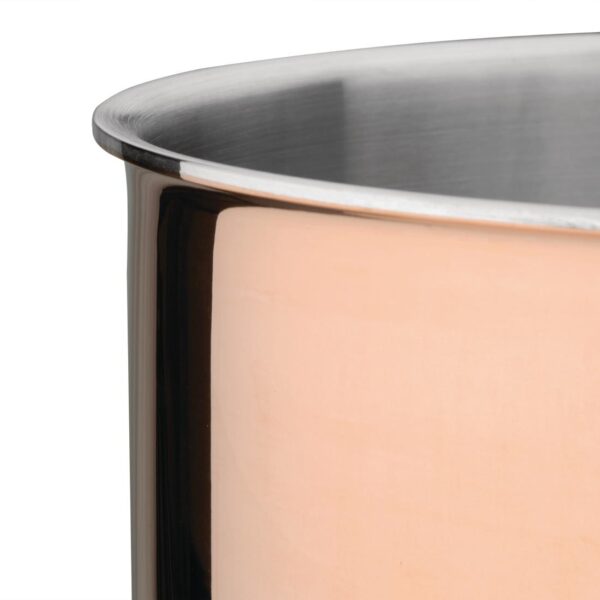 Vogue Induction Tri-Wall Copper Sauce Pan - 180mm 7" - Image 6