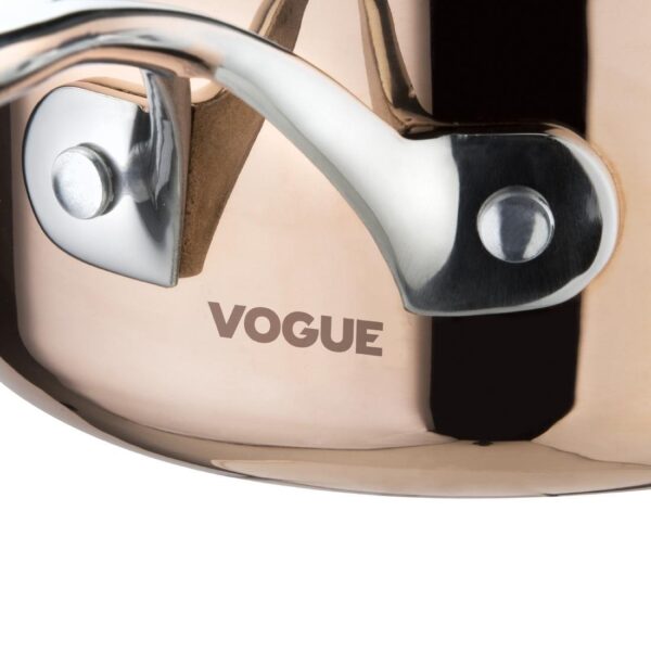 Vogue Tri-Wall Copper Flared Saute Pan - 200x90mm - Image 6