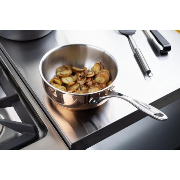 Vogue Tri-Wall Copper Flared Saute Pan - 200x90mm - Image 11