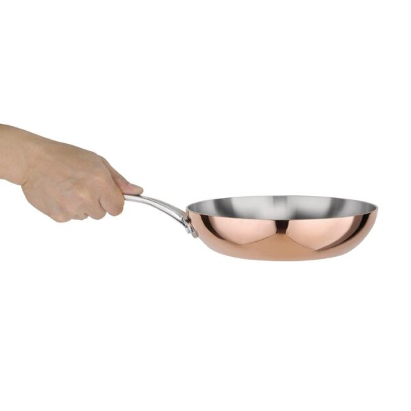 Vogue Induction Tri-Wall Copper Fry Pan - 200x45mm - Image 4